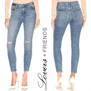 NWT
Lovers and Friends "Ricky" Distressed Low Rise Skinny Jeans